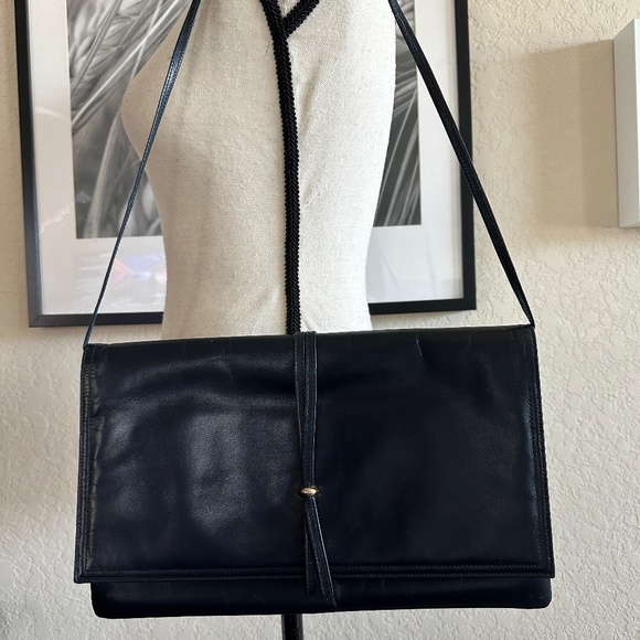 Vintage Leather Clutch Shoulder Bag by Erik for Holiner - Picture 1 of 8